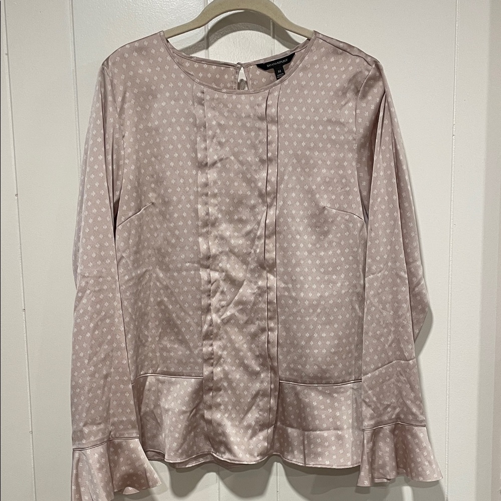 Banana Republic Light Pink Patterned Blouse
